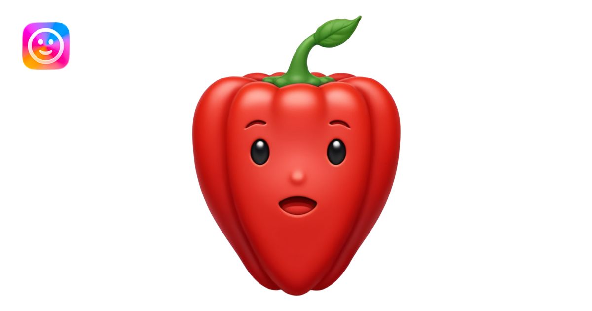 un piment qui pleure, effet 3D, ombres douces emoji | AI Emoji Generator