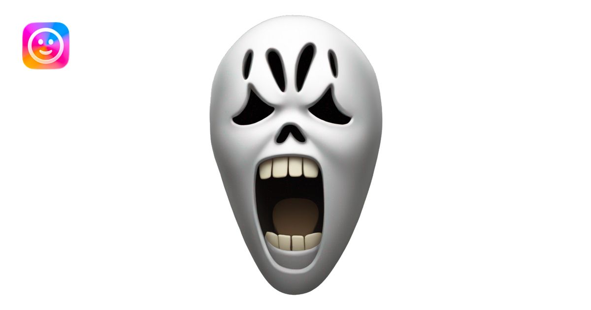Scream from ghost face emoji AI Emoji Generator