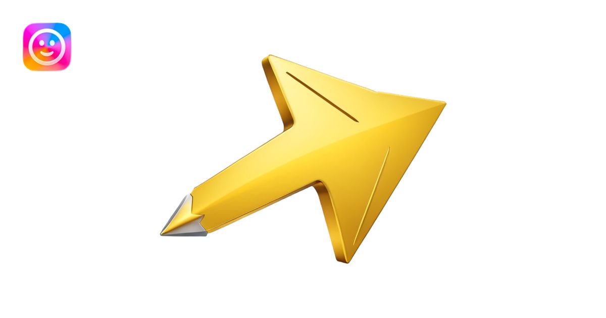 A simple yellow (#EBAA3C) arrow pointing to the right emoji | AI Emoji ...