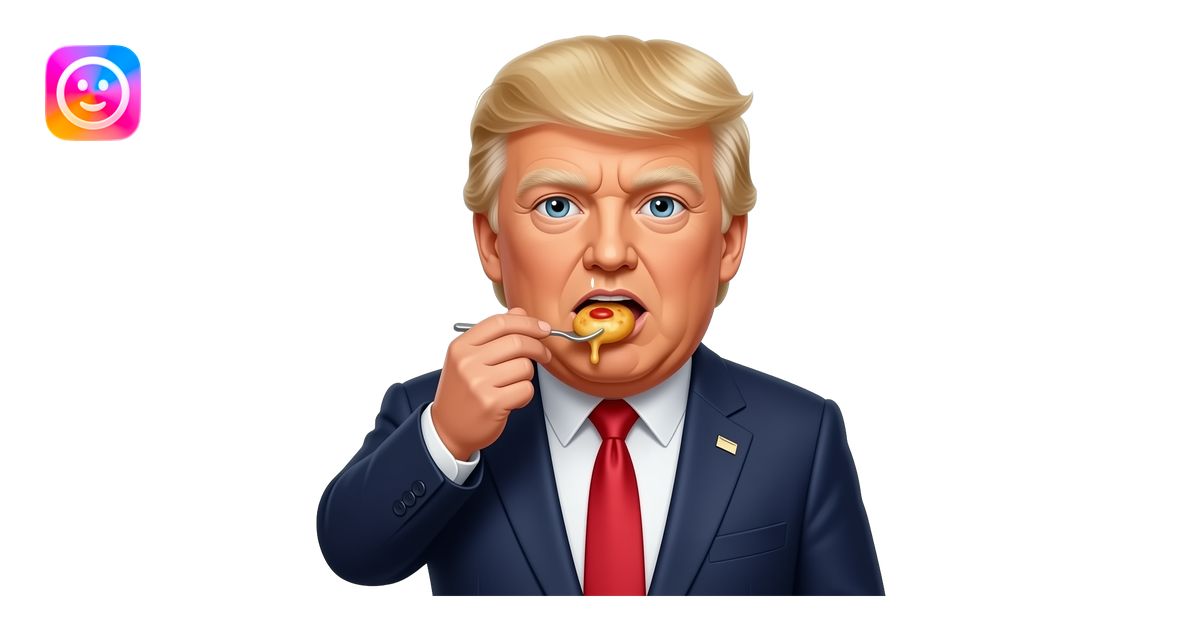 Adolf Trump eating gpoogp emoji | AI Emoji Generator