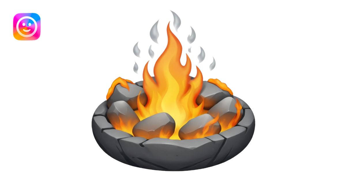 hot rocks steaming emoji | AI Emoji Generator