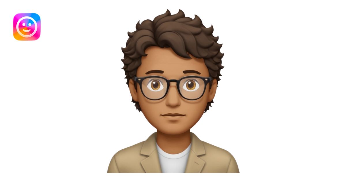 Could you draw me a man with wavy hair, low fade style, glasses, brown ...