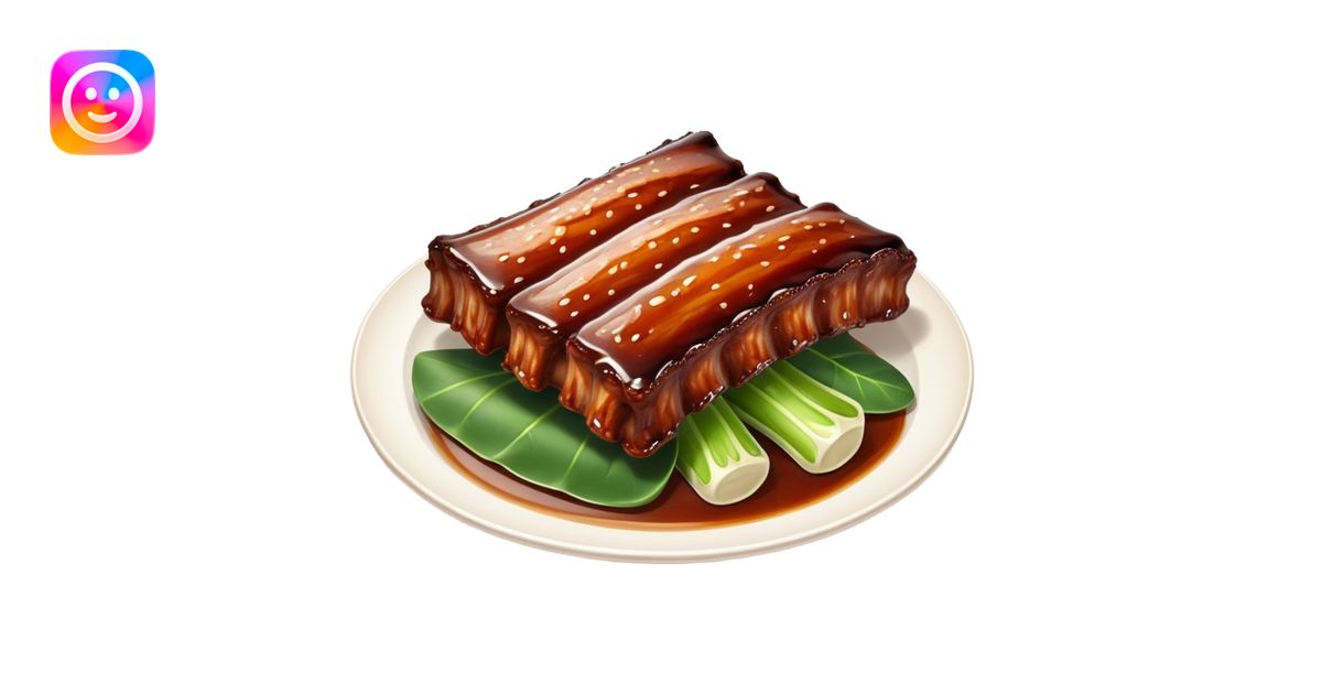 cinematic-realistic-barbeque-ribs-dish-emoji,-depicted-as-succulent ...