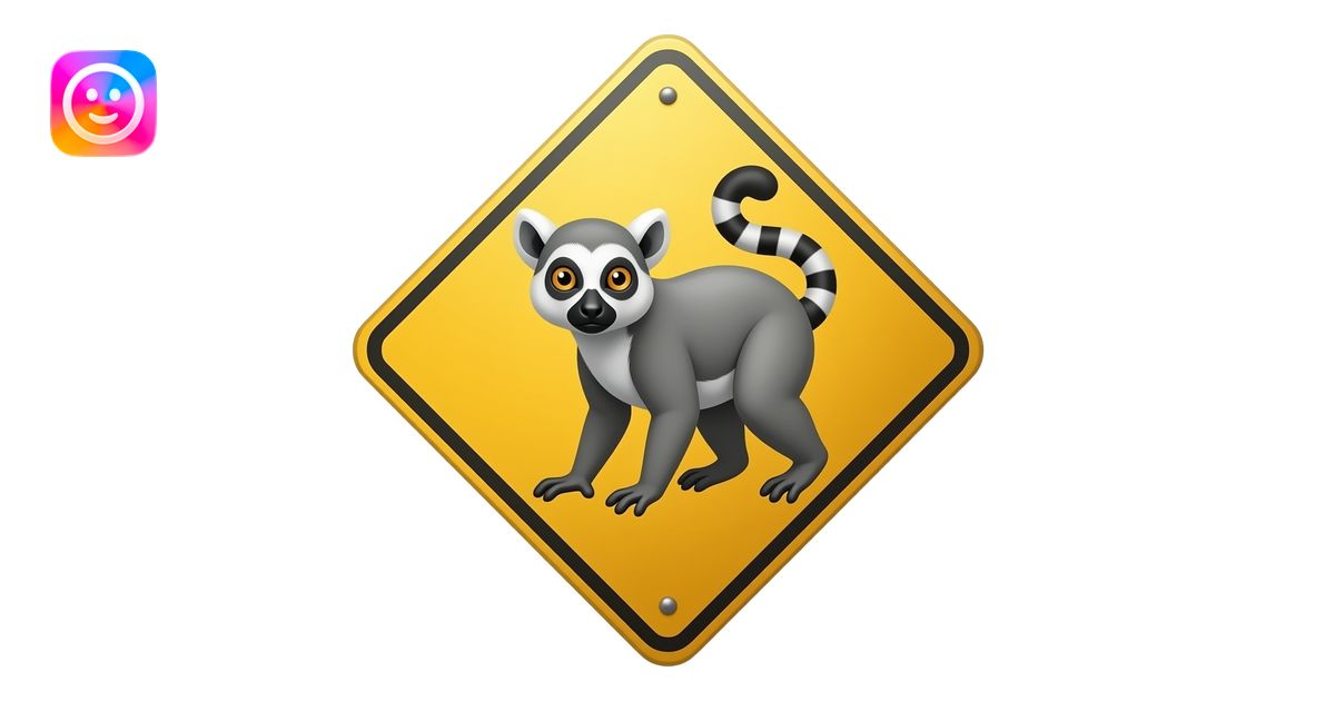 Crossing lemur sign emoji | AI Emoji Generator