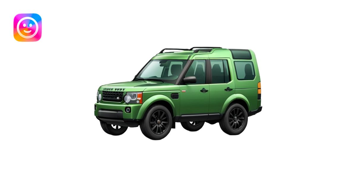 Land Rover Discovery Apple emoji style. emoji | AI Emoji Generator