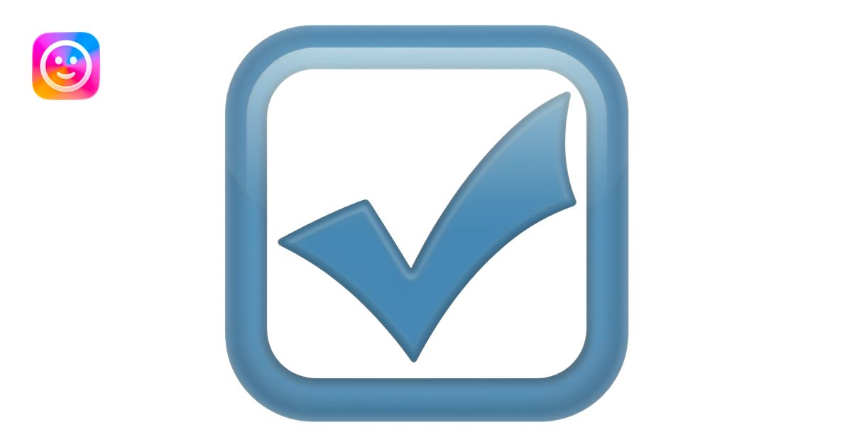 Blue tick emoji | AI Emoji Generator