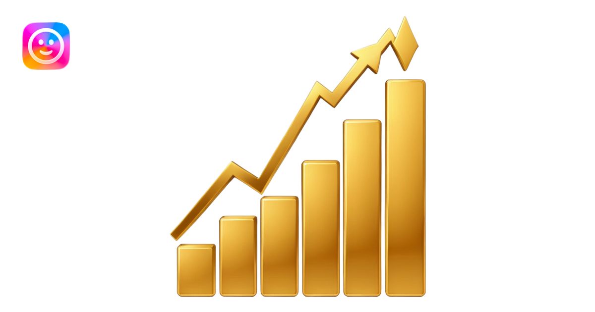 golden increasing chart emoji | AI Emoji Generator
