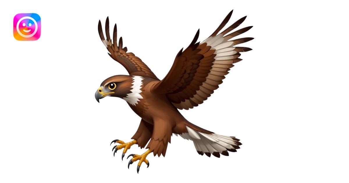 A mountain hawk emoji | AI Emoji Generator