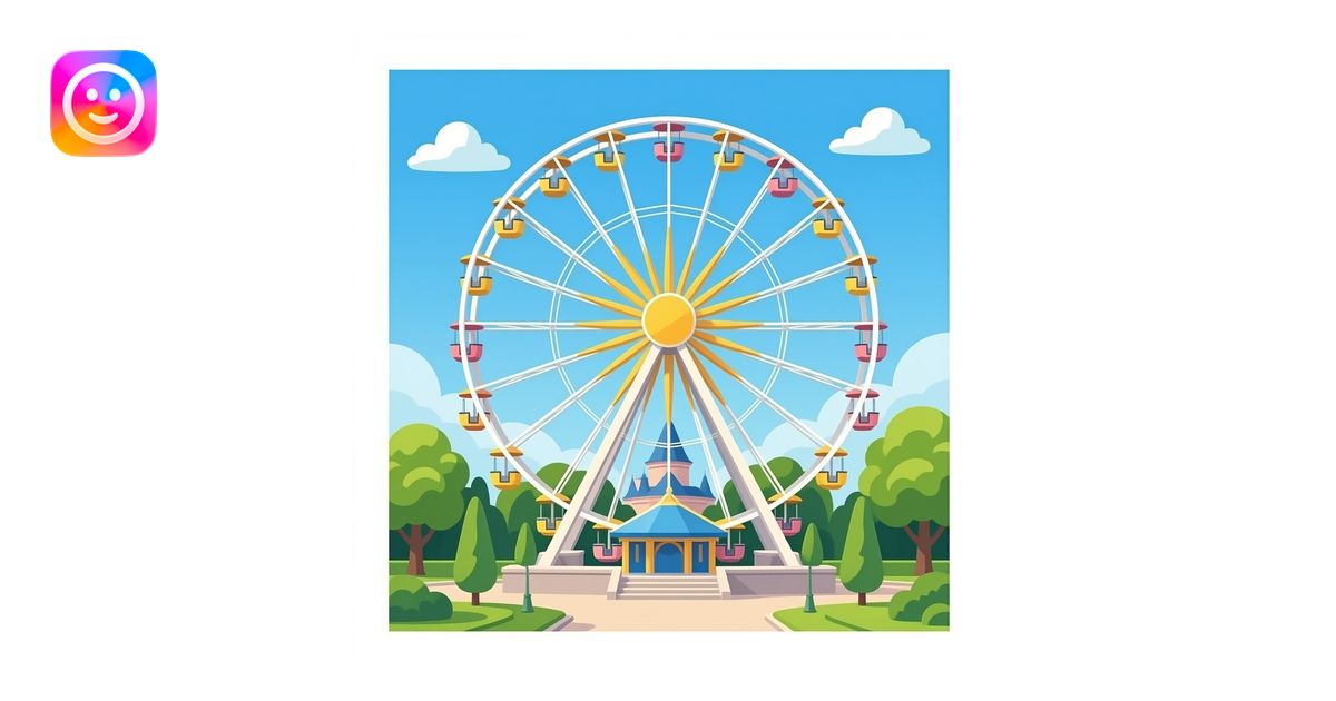 Disneyland Paris ferris wheel emoji | AI Emoji Generator