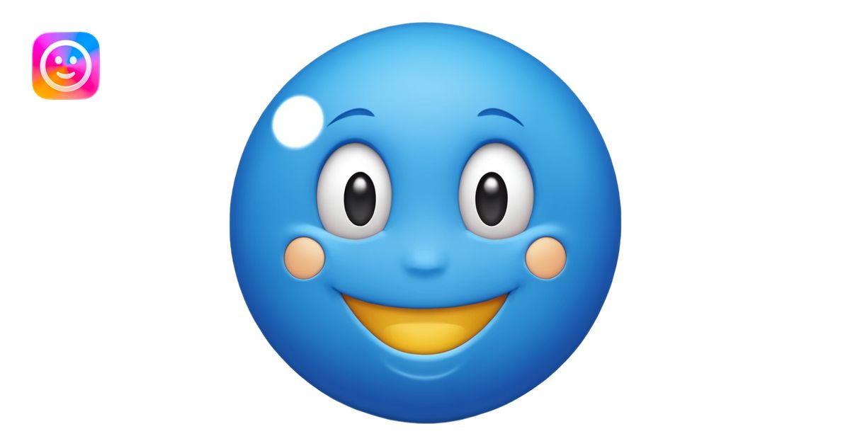 Dark Blue Tongue-Out Emoji Kids’ Ball