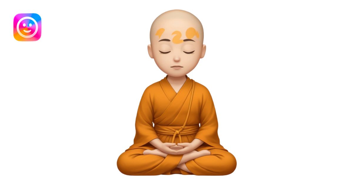 content face typing, eyes closed in a meditative, zen state, monk dress ...