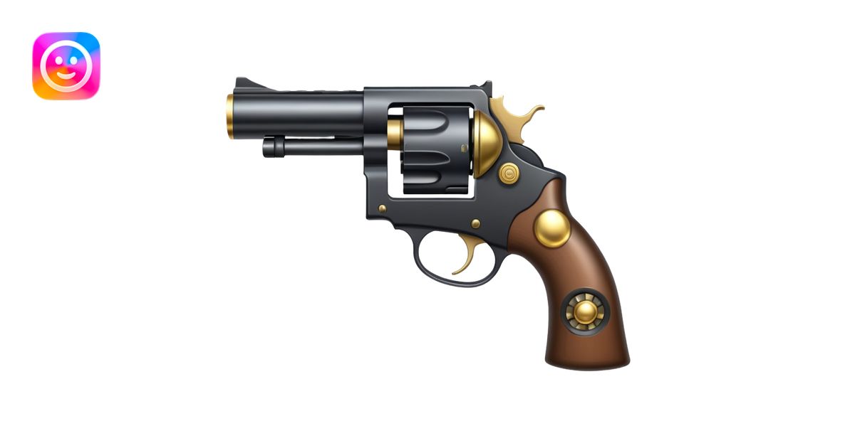 Scoped revolver with slug rounds emoji | AI Emoji Generator