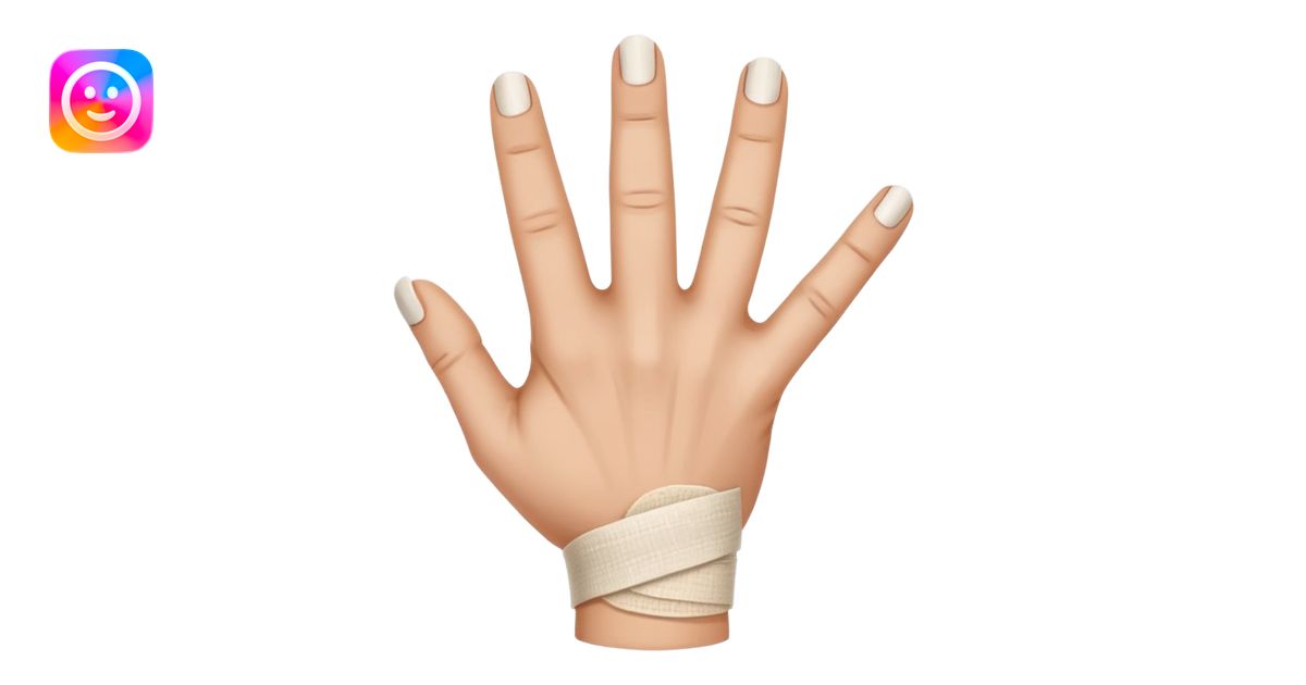 Human hand with injured finger emoji | AI Emoji Generator