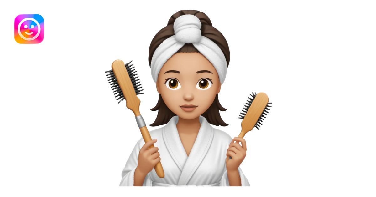 lightskin Women wearing shower robe and their hair with towel holding a ...
