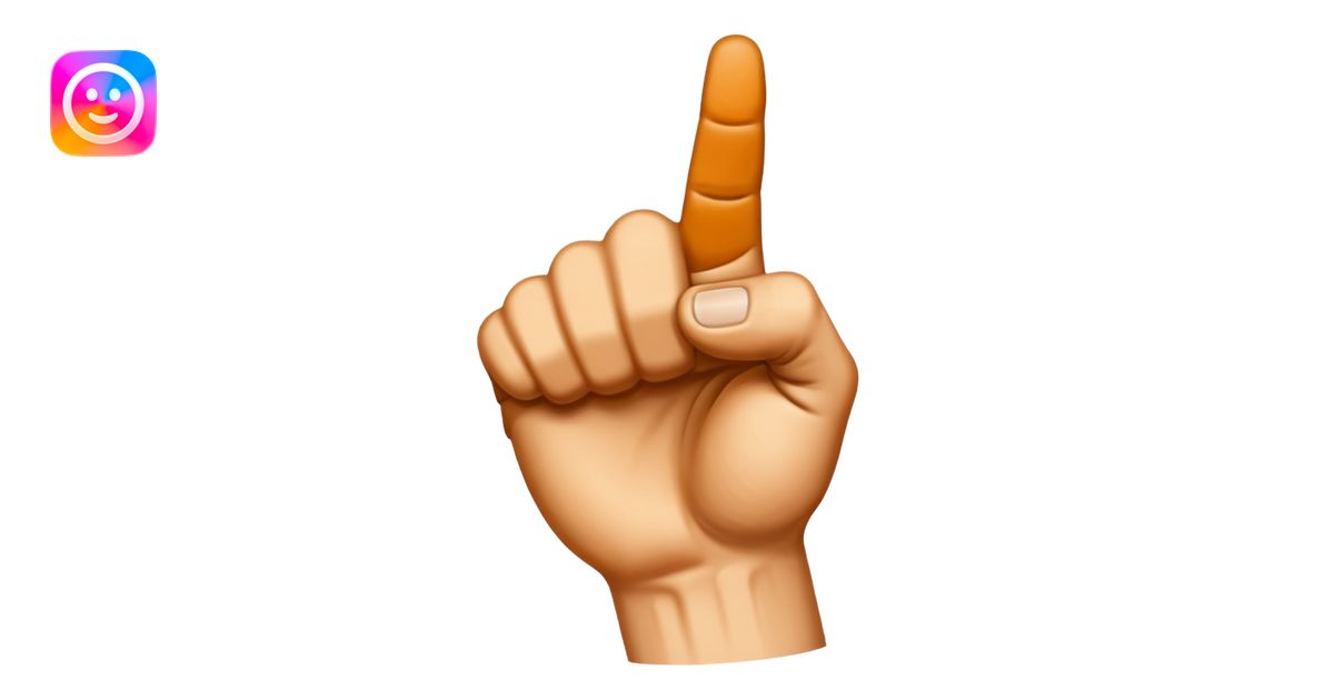 Backside of the Fist with the pointer finger knuckle up emoji | AI ...