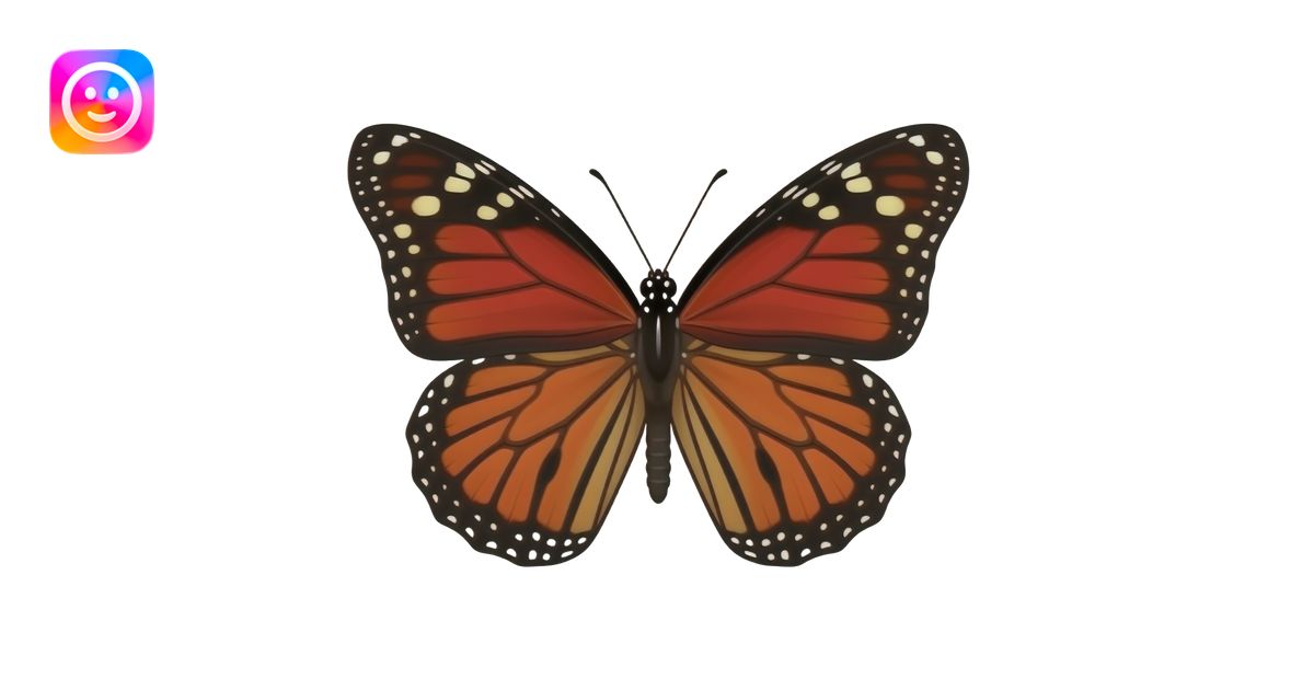 Red butterfly I can copy and paste emoji | AI Emoji Generator