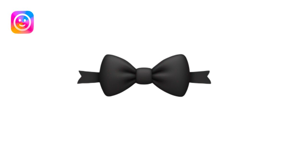 cinta negra con forma de lazo emoji | AI Emoji Generator