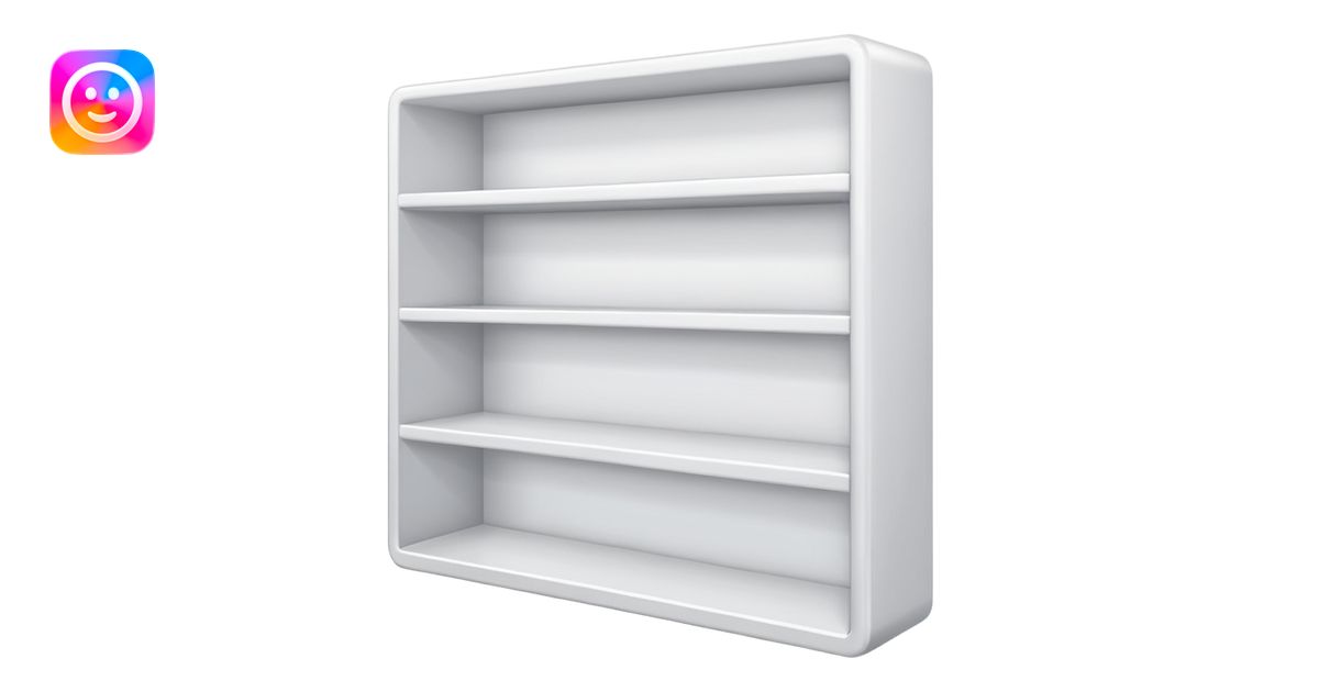 emoji of white shelfs emoji | AI Emoji Generator
