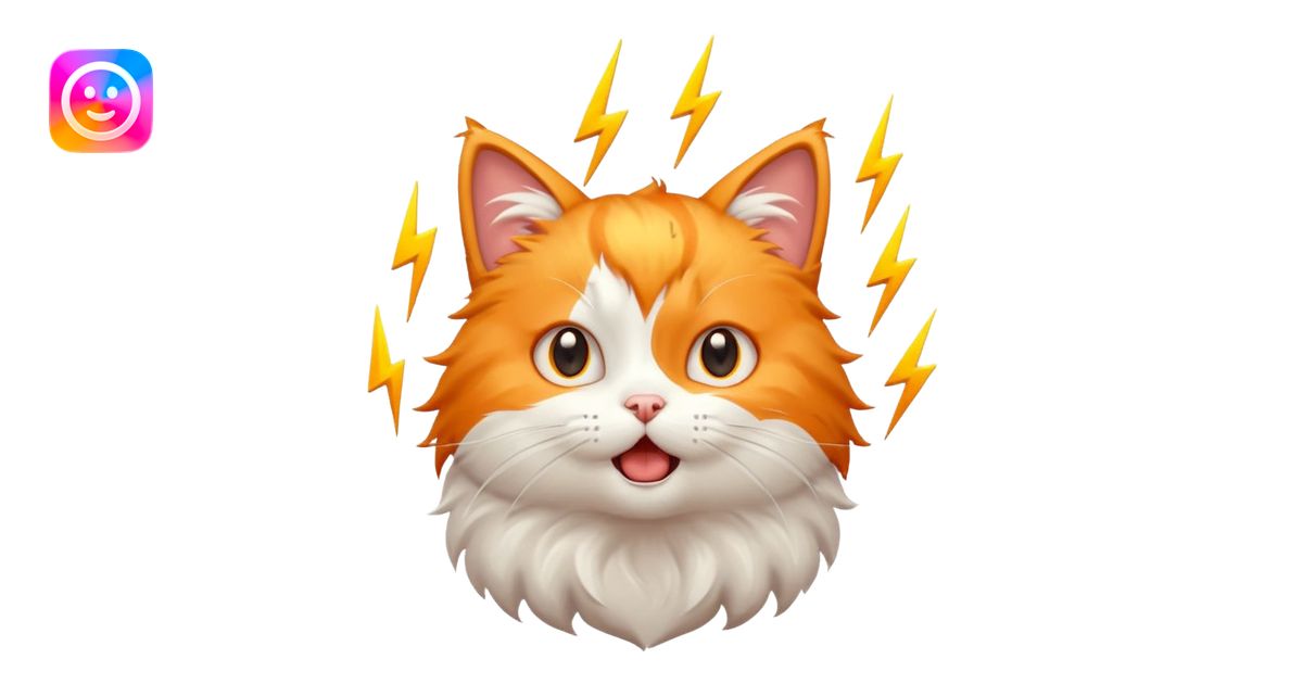 A very cute cat that got shocked from electricity, lightning around it ...