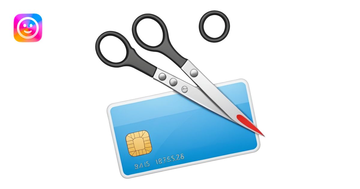 Scissors cutting an ID card in 2 halfs.hyper realistic emoji | AI Emoji ...