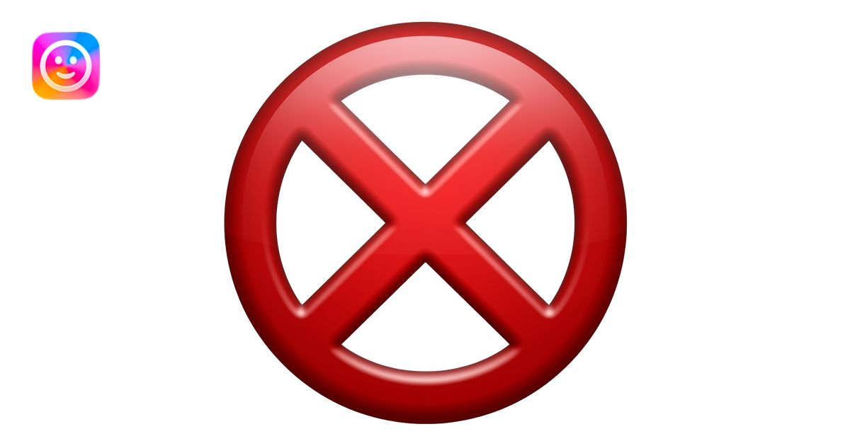 red cancel symbol emoji | AI Emoji Generator