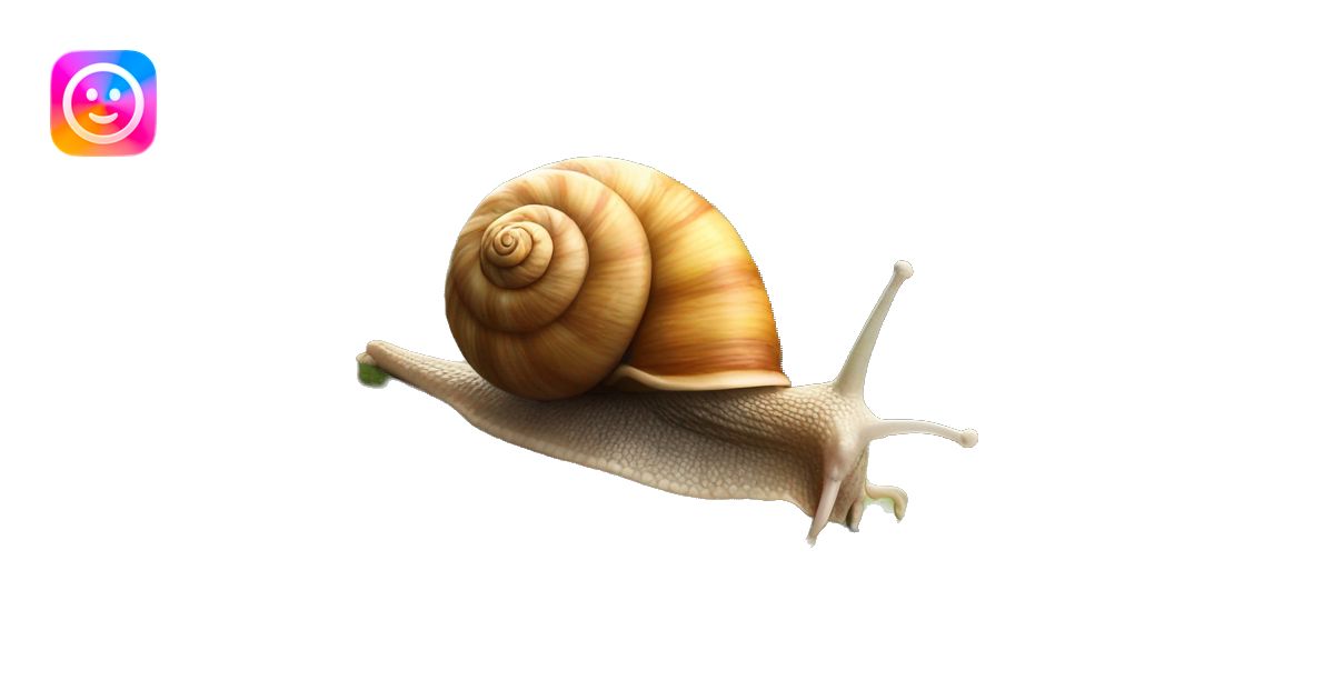 Snail on a slope emoji | AI Emoji Generator