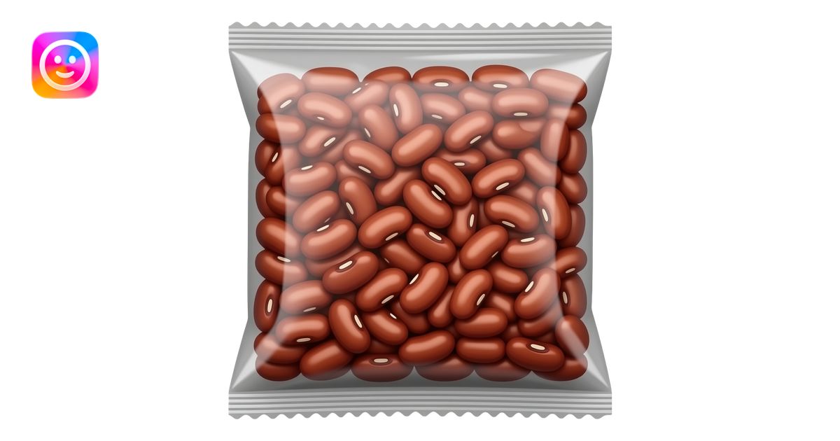 grocery store package of dried kidney beans emoji | AI Emoji Generator