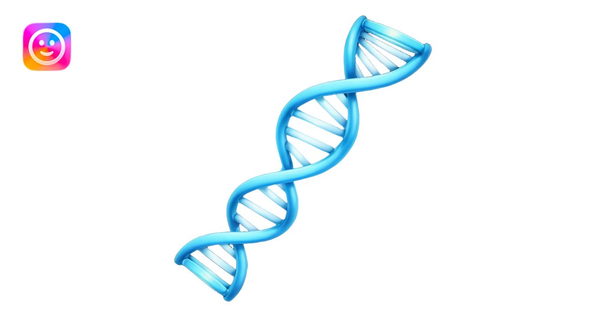 simple emoji of a DNA strand emoji | AI Emoji Generator