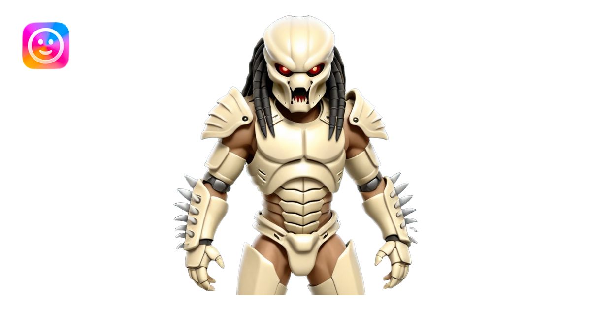 Predator from movie predator with bone armor emoji | AI Emoji Generator