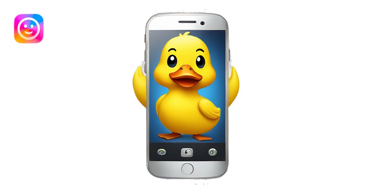 Yellow duck with a phone emoji | AI Emoji Generator