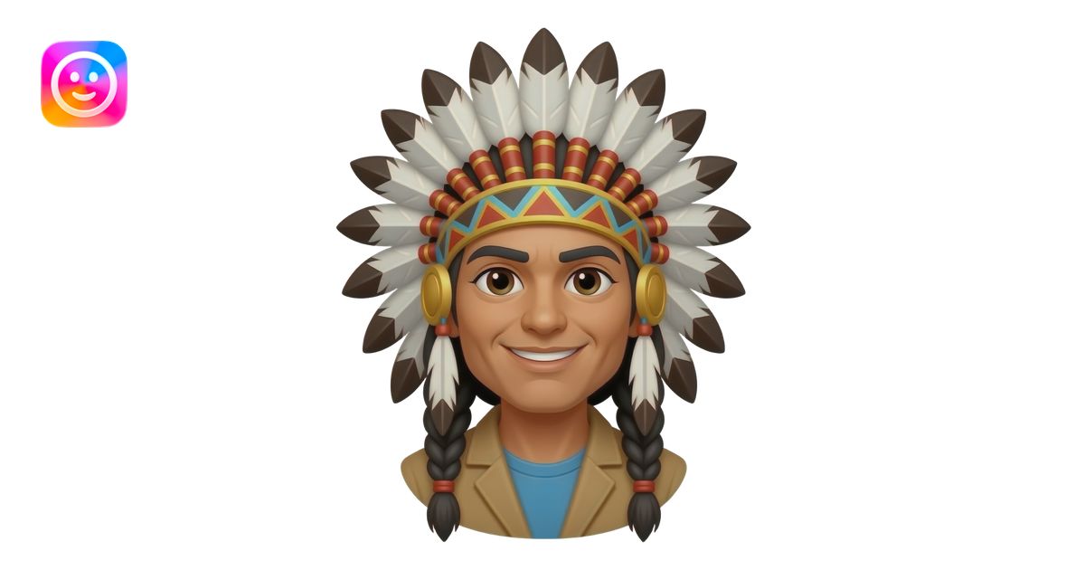 Native American Chief emoji | AI Emoji Generator