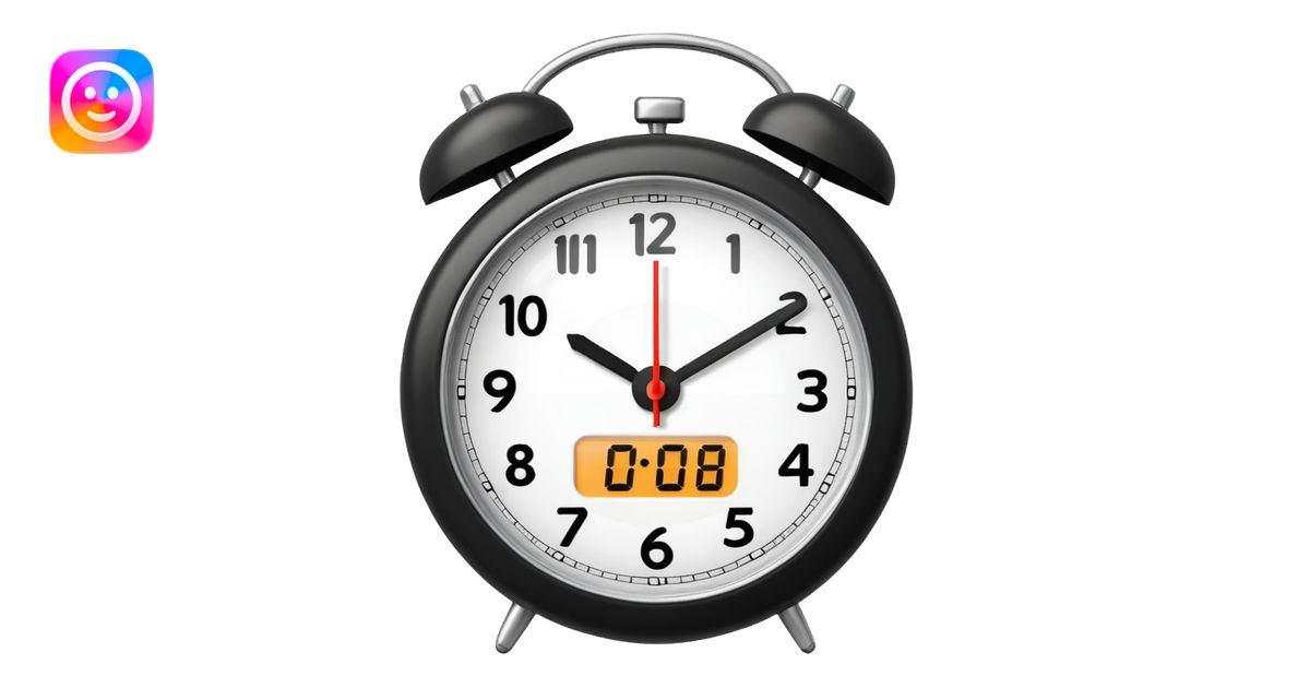 alarm clock phone with different times emoji | AI Emoji Generator