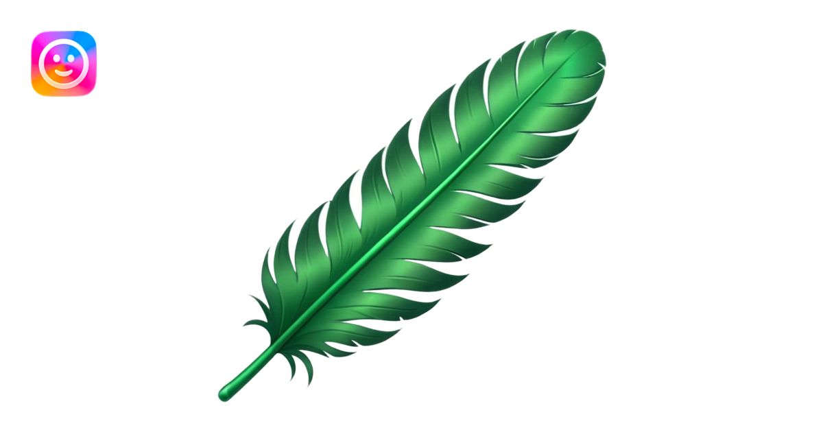 Green feather emoji | AI Emoji Generator