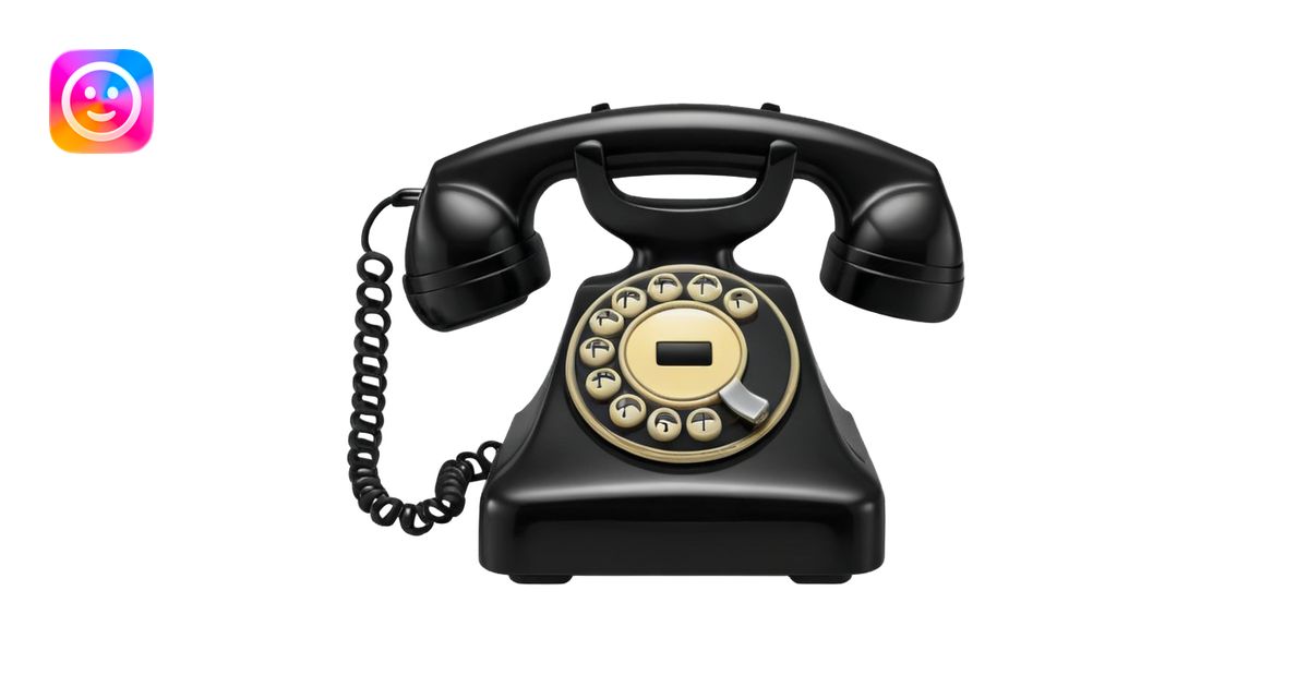 retro black phone emoji | AI Emoji Generator