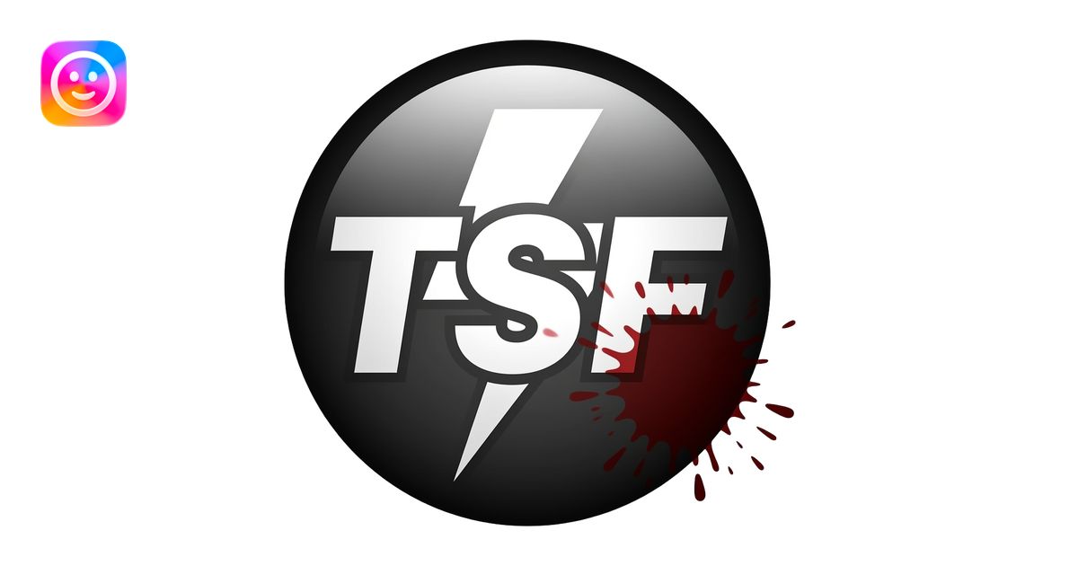 make a black and white lightning logo with the letters TSF without a ...