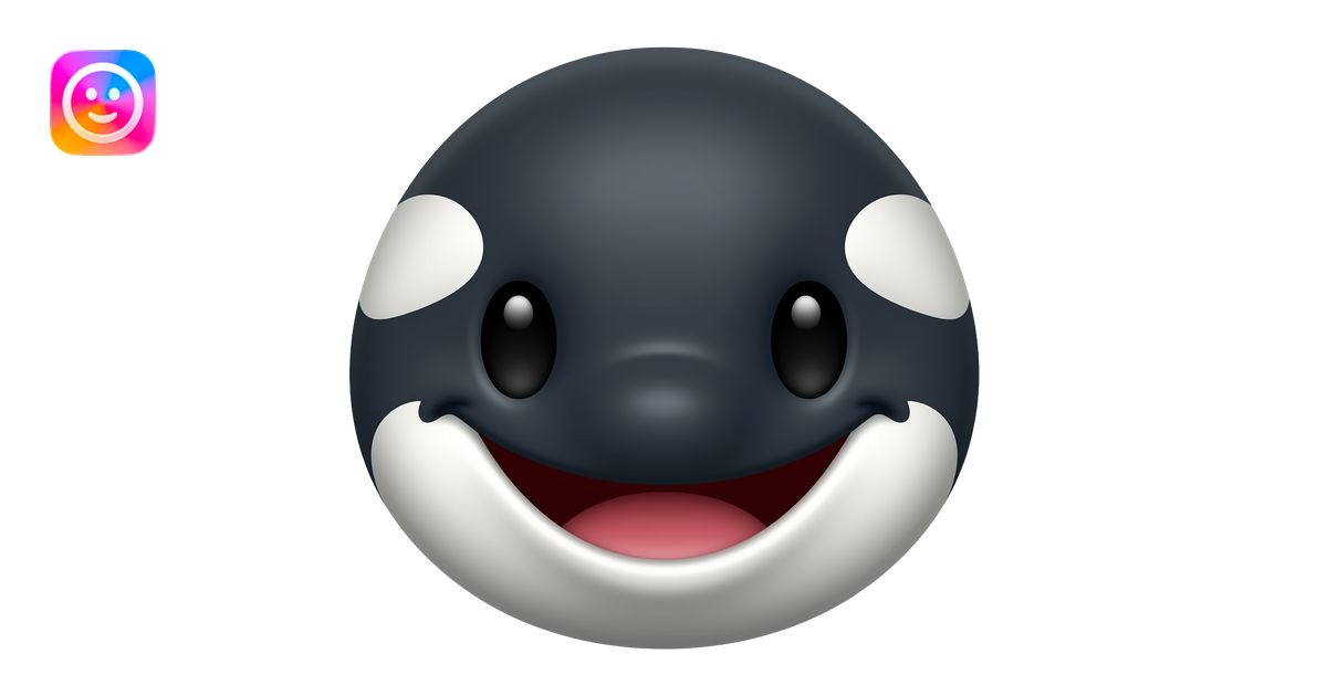 Just the orca’s face laughing like this emoji 😂 emoji | AI Emoji Generator