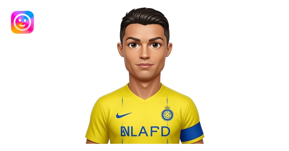Ronaldo in Yellow Al Nassr Jersey emoji | AI Emoji Generator