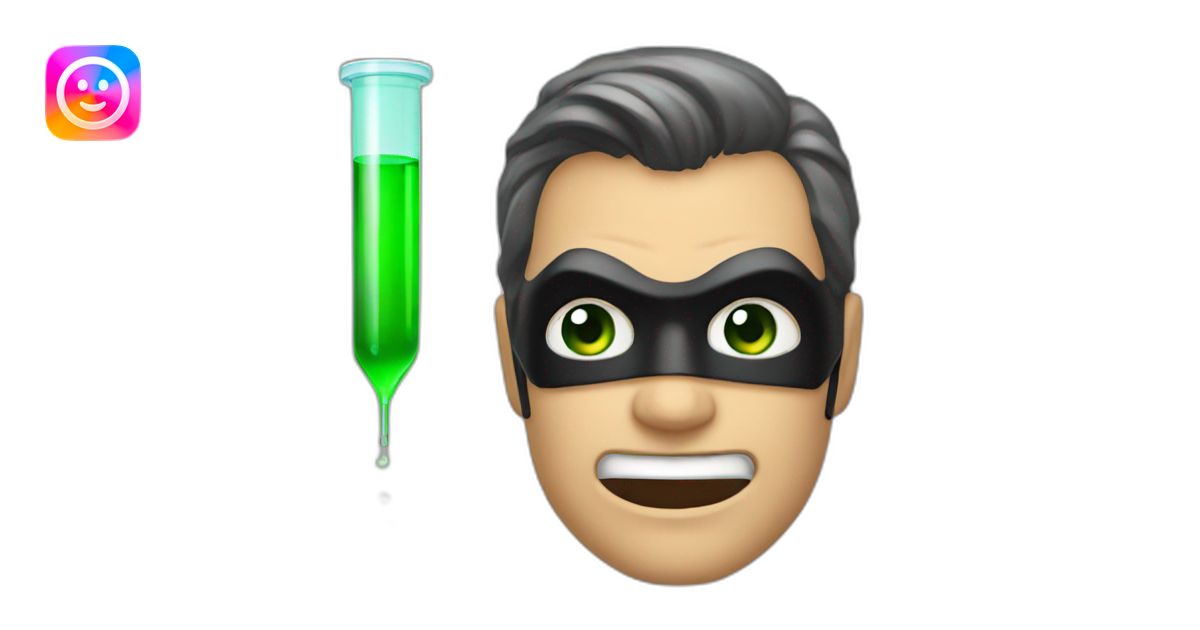 batman with green test tube emoji | AI Emoji Generator