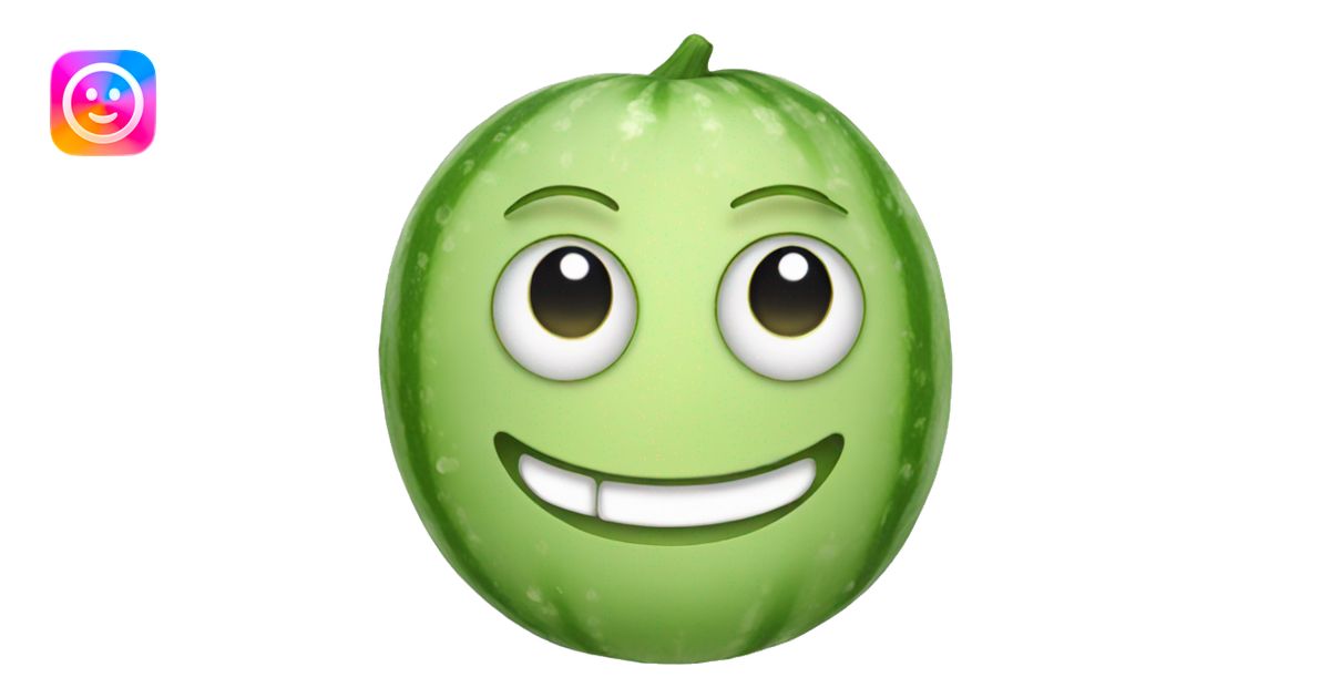 Smile emoji with cucumber on eyes emoji | AI Emoji Generator