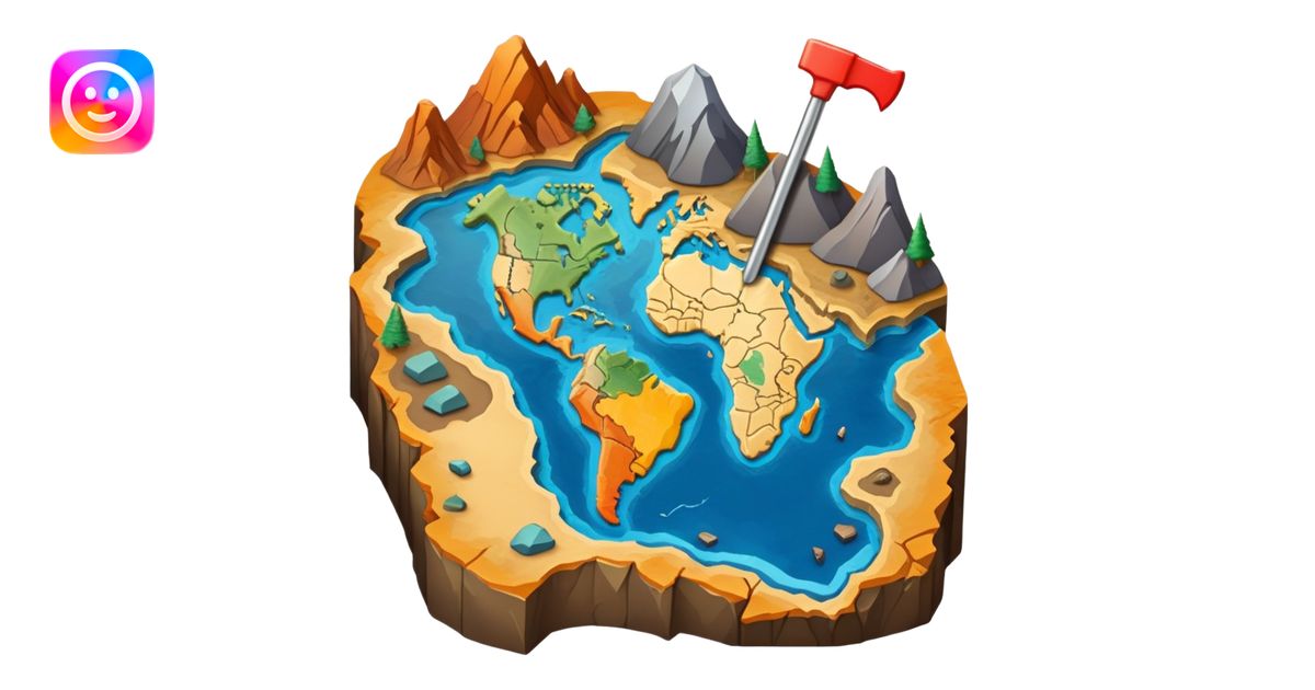 An icon featuring a crowbar and a geological map, and layers of Earth’s ...