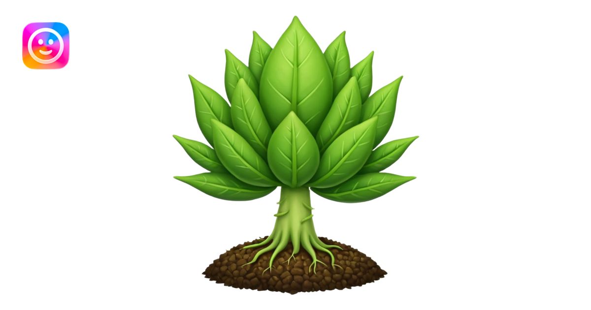Giant seed plant growing emoji | AI Emoji Generator