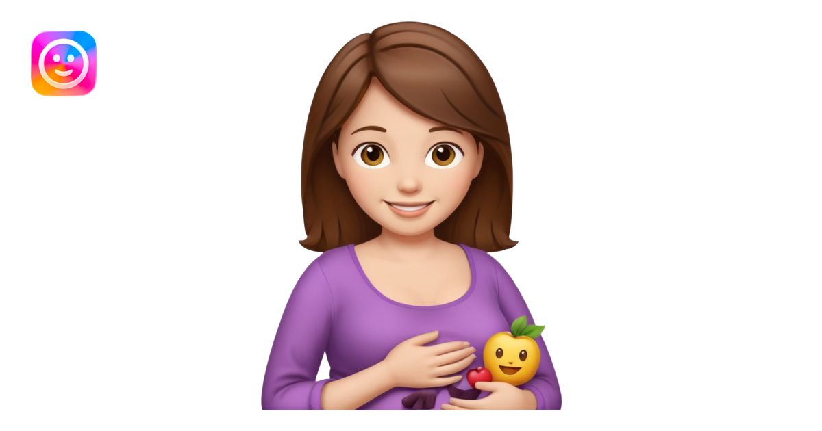 pregnant woman with brown hair emoji | AI Emoji Generator