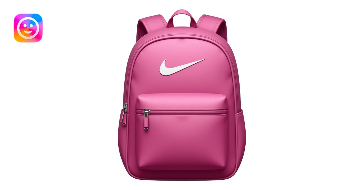 A pink nike elite backpack emoji | AI Emoji Generator