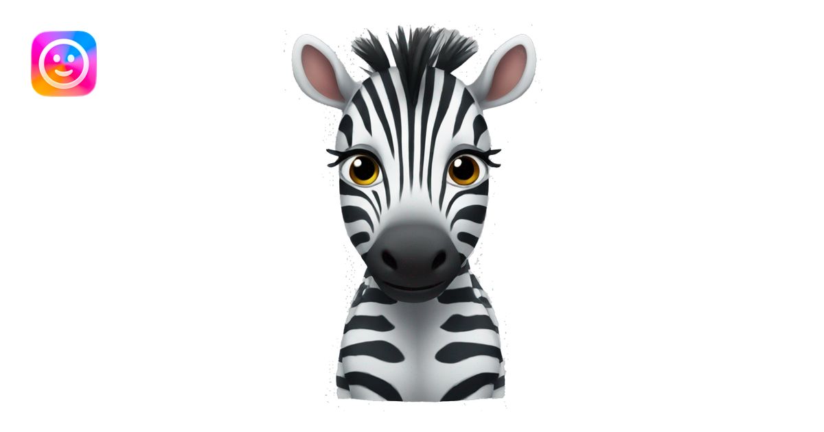 Anxious baby Zebra emoji | AI Emoji Generator