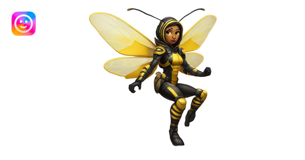 Female bee soldier emoji | AI Emoji Generator