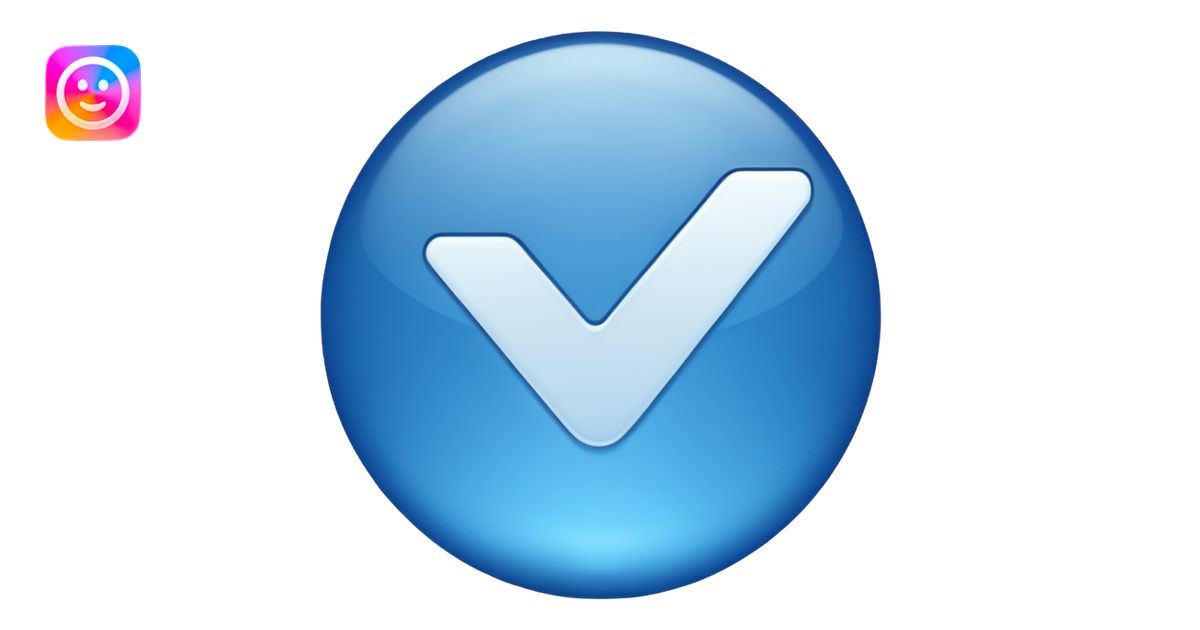 Make me a Instagram blue tick emoji full realistic more like genuine ...