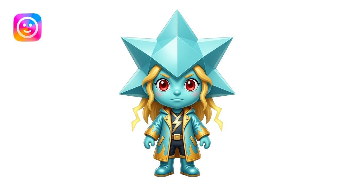 Full-body entity named Tavrixa with a huge diamond-like star head, tiny ...