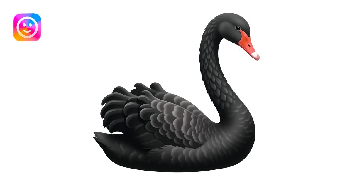 Black swan emoji generator 🦢 black color emoji | AI Emoji Generator