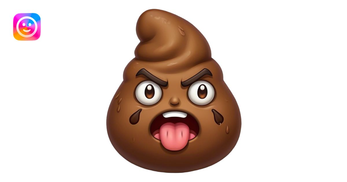 Angry sad poop emoji | AI Emoji Generator