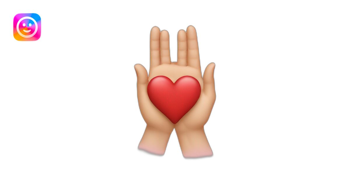 fingers of two hands creating a heart shape emoji | AI Emoji Generator